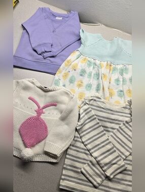 4-Piece Baby Girls Clothing Lot Stella McCartney Ralph Lauren H&M Carter’s 18M-2